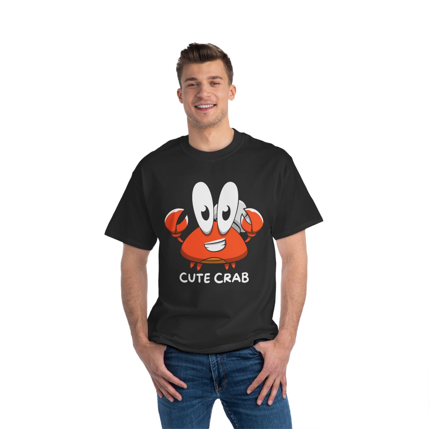 Cute Crab Short-Sleeve T-Shirt | Fun Summer Tee | Beach Day Apparel, Gift for Crab Lovers, Cute Kids Shirt