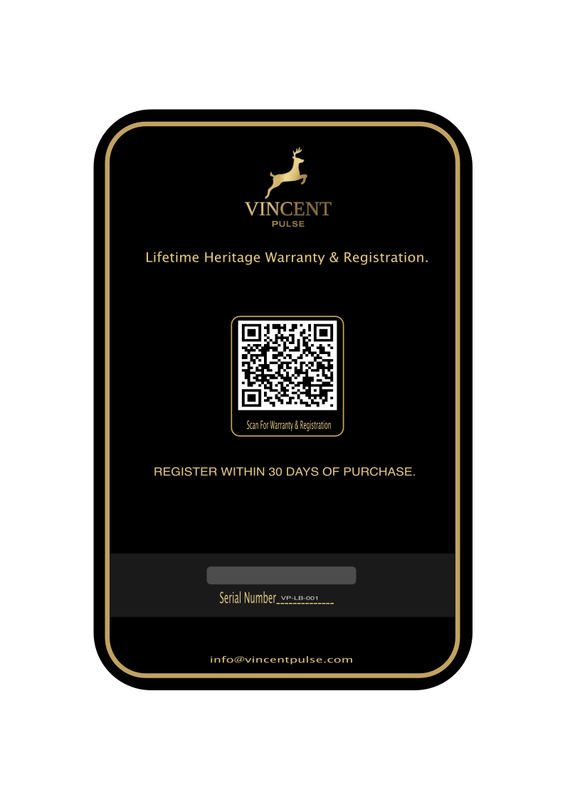 Warranty card back