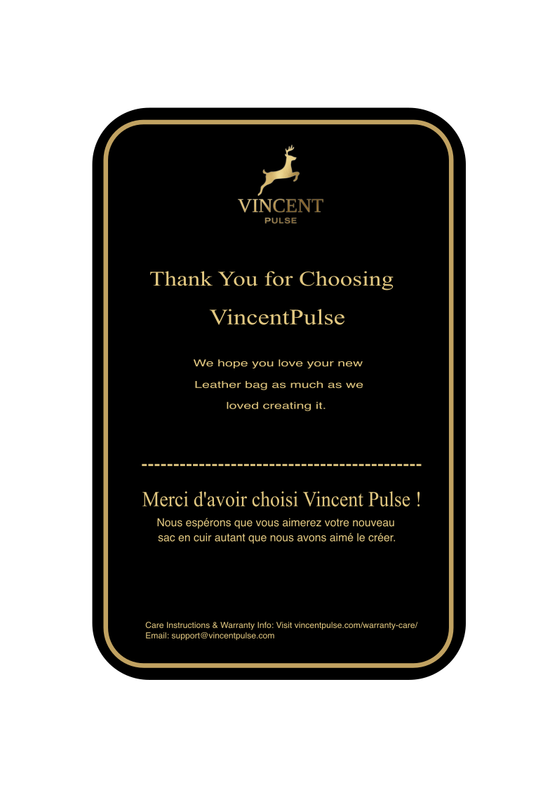 Warranty card front